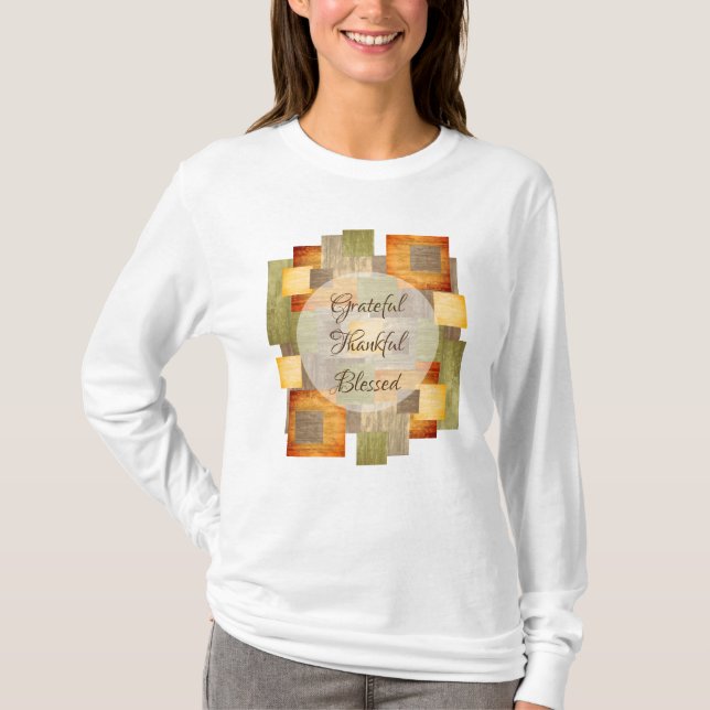 Fall Färg-block T Shirt (Framsida)