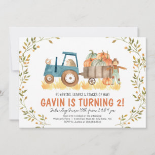 Fall Farm Birthday bjudande, Fall Hayride Inbjudningar