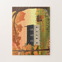 Fall Farmhouse Autumn Pumpkin Patch Pussel