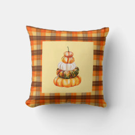Fall Farmhouse Pumpkins och Orange Brown Play Kudde