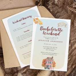 Fall favorites Rustic Bachelorette Weekend Inbjudningar