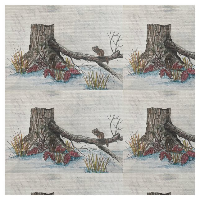 Fall Festival Chipmunk Tyg (Provkarta)