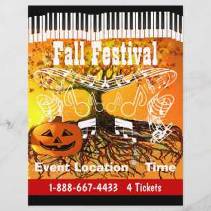 Fall Festival Halloween-händelse eller Fall Event Reklamblad