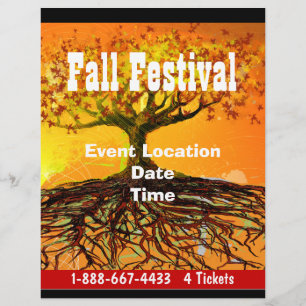 Fall Festival Halloween-händelse eller Fall Event Reklamblad