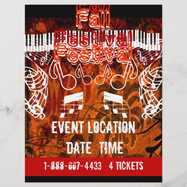Fall Festival Halloween-händelse eller Fall Event  Reklamblad (Framsidan)
