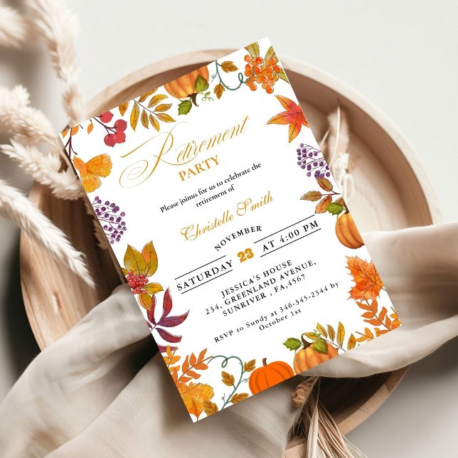 Fall Festival party Pumpkin Pension Inbjudningar (Skapare uppladdad)