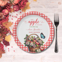 Fall Festive plaid Apple-temat Babydusch