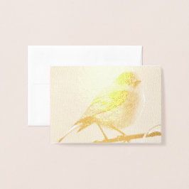Fall Finch Blank Foil Note-kort Folierat Kort