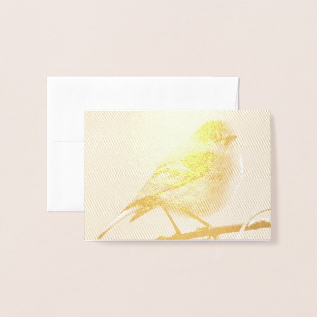 Fall Finch Blank Foil Note-kort Folierat Kort (Framsida med kuvert)