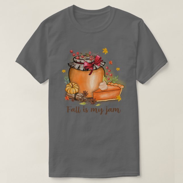 Fall finns i mitt övre Trendig Sylt och hösten Te  T Shirt (Design framsida)