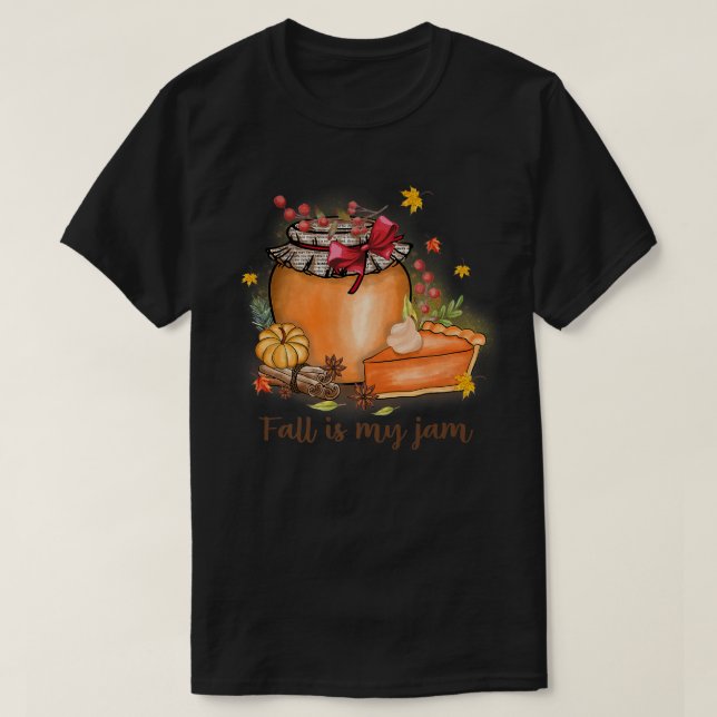 Fall finns i mitt övre Trendig Sylt och hösten Te  T Shirt (Design framsida)