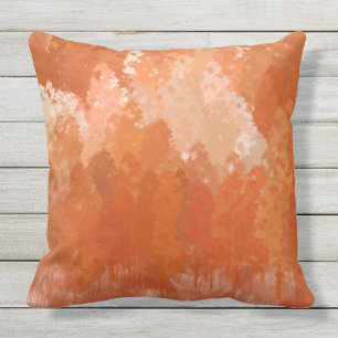 FALL FIR TRÄD vatten färg tvättar Throw Cushion Utomhuskudde