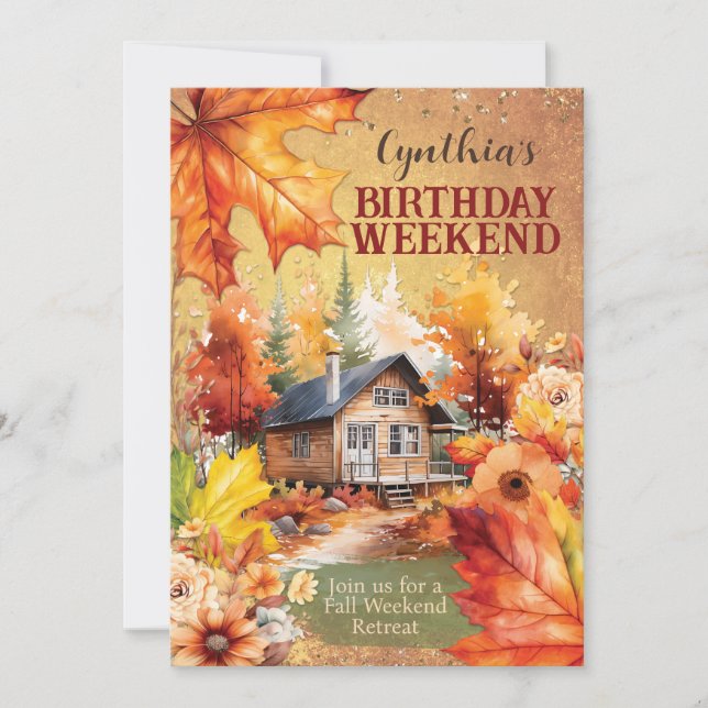 Fall Firande-inbjudningar Inbjudningar (Framsida)