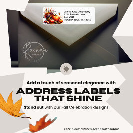 Fall Firande Return-adressetikett Returadress Etikett