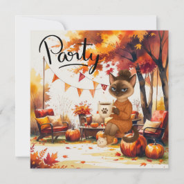 Fall Flanell & Fizz Friendsgiving Party Inbjudningar