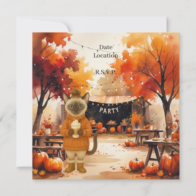 Fall Flanell & Fizz Friendsgiving Party Spara Datumet (Framsida)