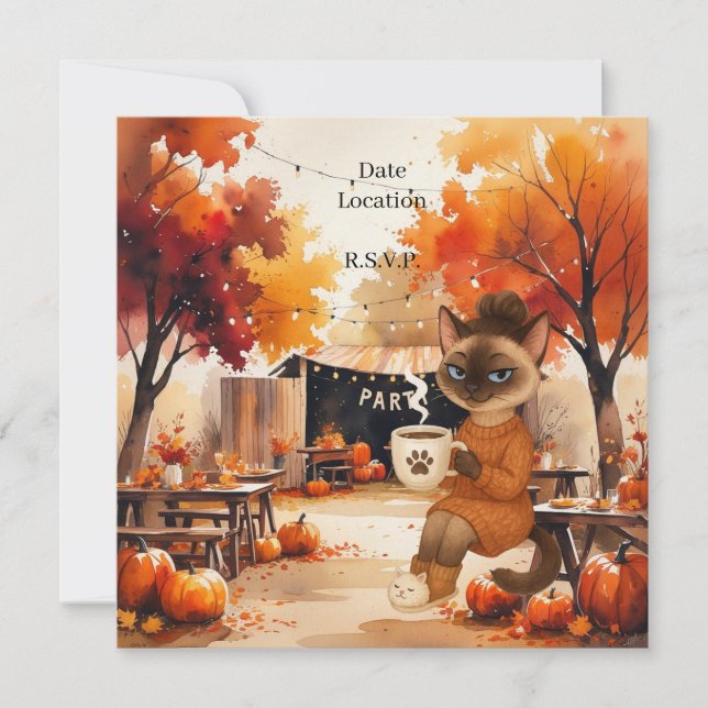 Fall Flanell & Fizz Friendsgiving Party Spara Datumet (Framsida)