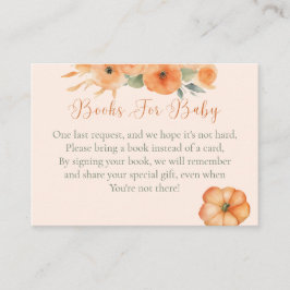  Fall Floral Orange Baby Shower Books For Baby Tilläggskort