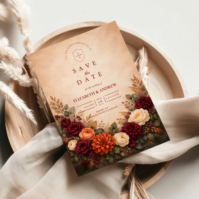 Fall Floral Romance Wedding Spara Datumet (Skapare uppladdad)