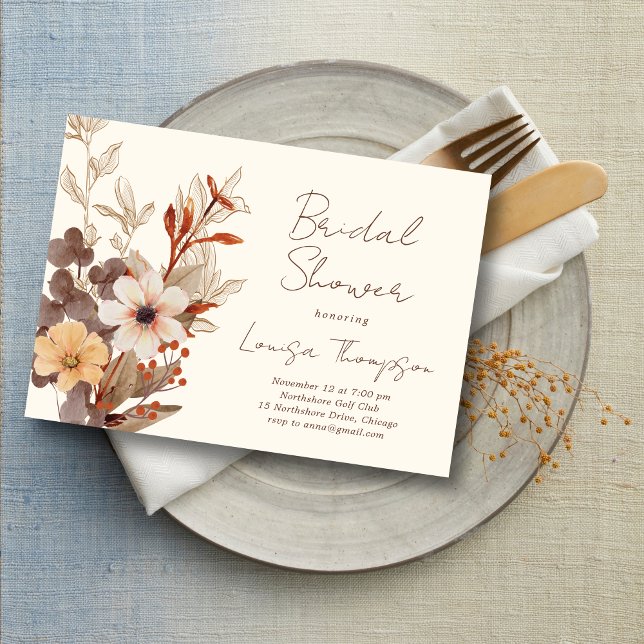Fall Florals Bridal Shower Inbjudningar (Skapare uppladdad)