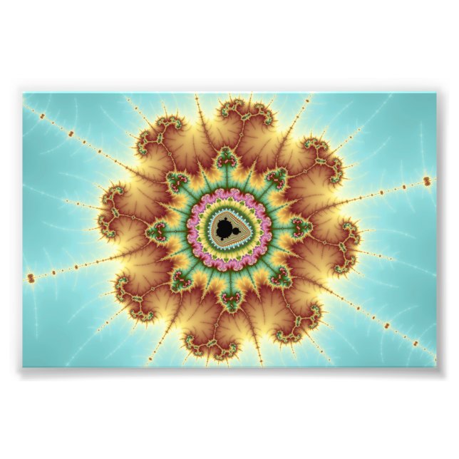 Fall Flower - Fractal Art Fototryck (Framsidan)