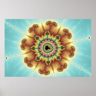 Fall Flower - Fractal Art Poster