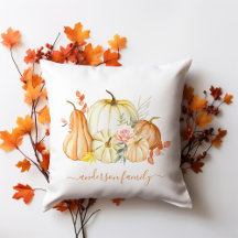 Fall Flowers and Pumpkins Personlig