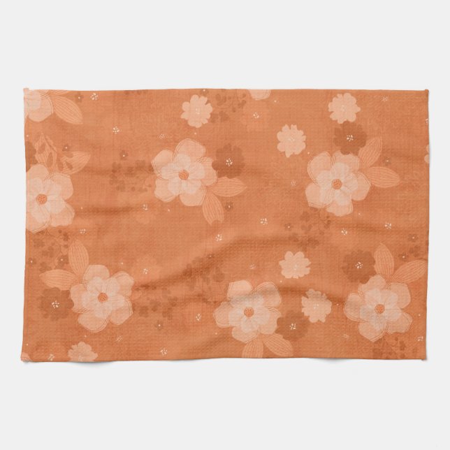 Fall Flowers Kitchen Towel Kökshandduk (Horisontell)