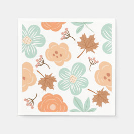 Fall Flowers Pappersservett