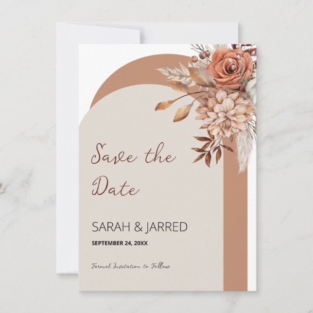 Fall Flowers Spara Datumet (Framsida)