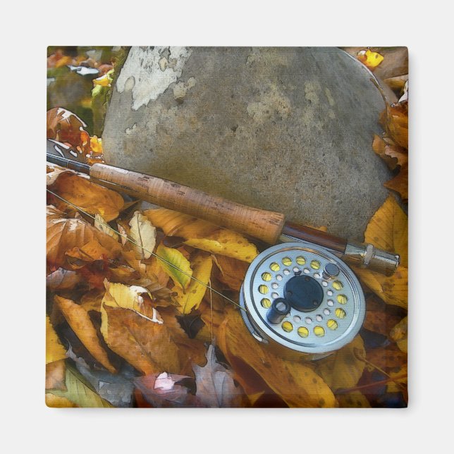 Fall Flygfiske Rod Magnet (Framsidan)