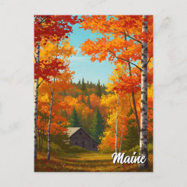 Fall Foilage Maine Travel Vykort