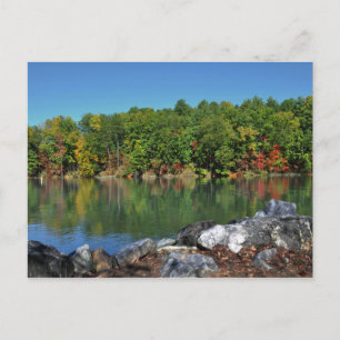 Fall Foliage at Sjö James, North Carolina Vykort