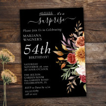 Fall Foliage Autumn Färg Black Surprise Birthday