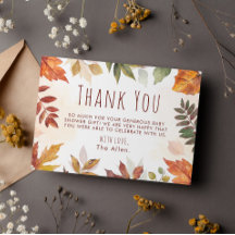 Fall Foliage Autumn Tack Baby Shower