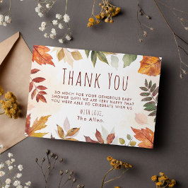 Fall Foliage Autumn Tack Baby Shower Kort