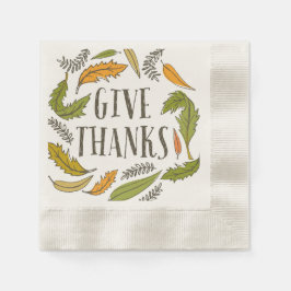 Fall Foliage Ge tack Thanksgiving Napkin Pappersservett