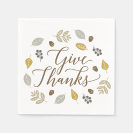 Fall Foliage Ge tack Thanksgiving Napkins Pappersservett