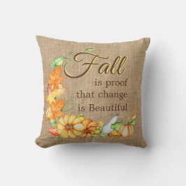 Fall Foliage Gourds Pumpkins - Bytet är vackert Kudde