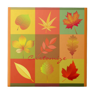 Fall Foliage Höst löv Thunder_Cove Kakelplatta