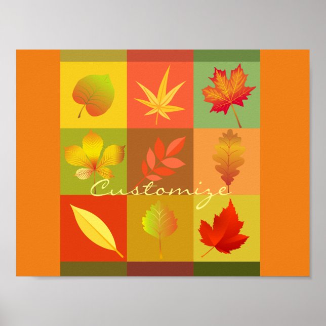 Fall Foliage Höst löv Thunder_Cove Poster (Framsidan)
