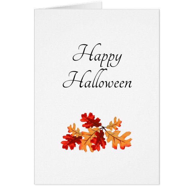 Fall Foliage Löv Halloween Greeting Card Hälsningskort (Framsidan)