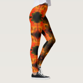 Fall Foliage Löv Print Leggings