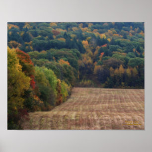 Fall Foliage Mowed Fält Orton Effect Poster