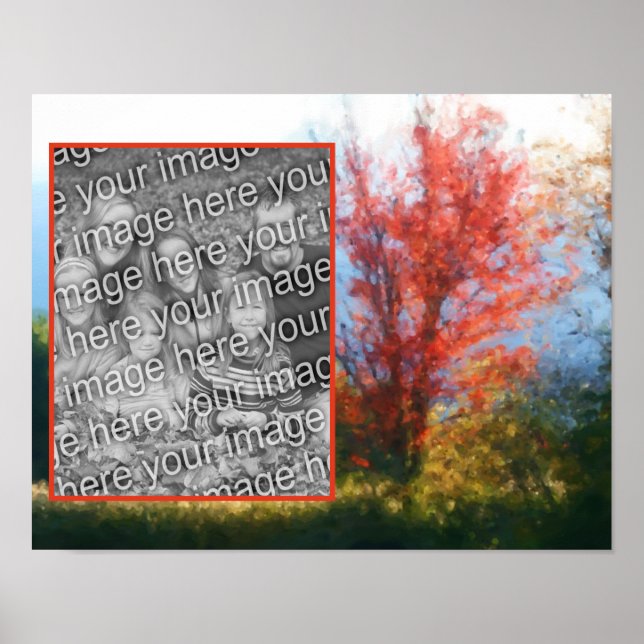 Fall Foliage Nature Painting Skapar ditt eget foto Poster (Framsidan)