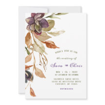 Fall Foliage och Succulage | Lila Vattenfärg