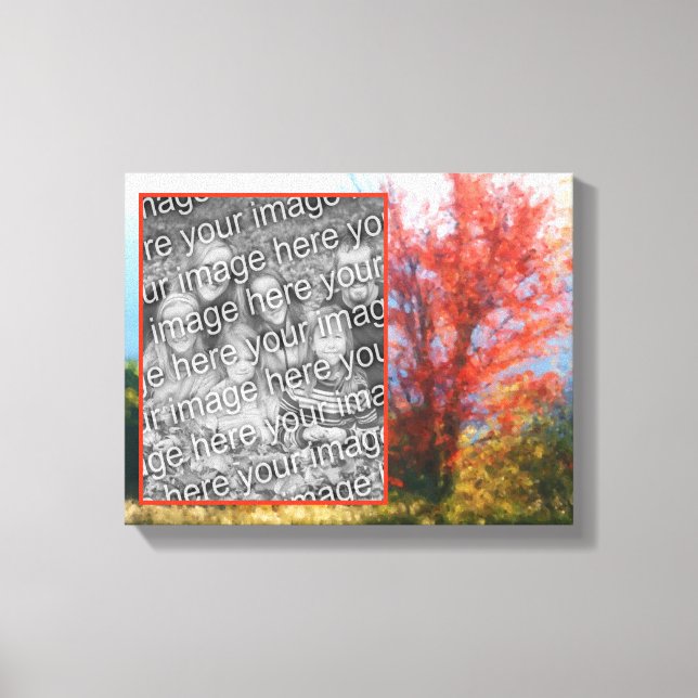 Fall Foliage Painting Skapar ditt eget foto Canvastryck (Framsida)