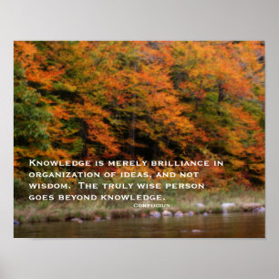 Fall Foliage River Wisdom-inspirationsofferten Poster