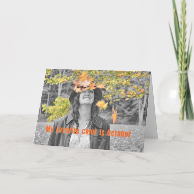 FALL FOLIAGE ROLIGT Greeting Card Tack Kort (Framsida)