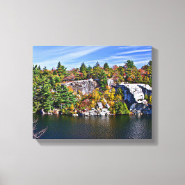 Fall Foliage runt Sjö Minnewaska Canvastryck